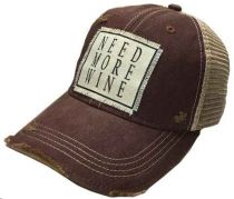 Need More Wine Distressed Hat