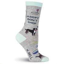 Adopt Don't Shop Heather Grey Socks