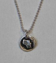 On Wisconsin Sterling Charm Necklace