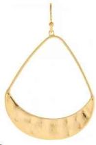 Gold Wire Open Drop Earrings