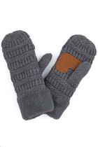 Grey Alpine Cable Mittens