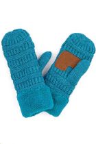 Teal Alpine Cable Mittens