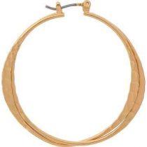 Gold Double Layer Wire Hoop Earrings
