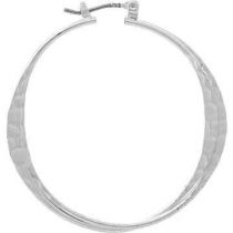 Silver Double Layer Wire Hoop Earrings