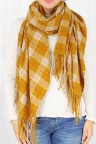 Mustard Check Me Out Scarf