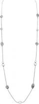 Silver Long Stations Necklace