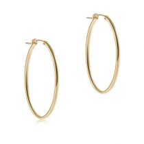 Smooth Oval Gold 2" Hoop