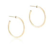 Smooth Gold 1.25" Post Hoop -2mm