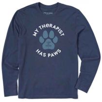 My Therapist Has Paws Long Sleeve Crusher Tee