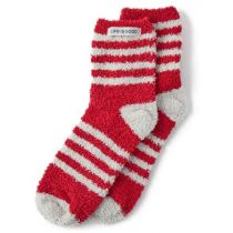 Candy Stripe Red Snuggle Socks