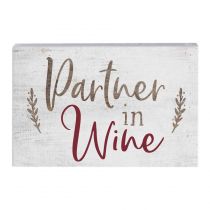 Partner In Wine Block Sign