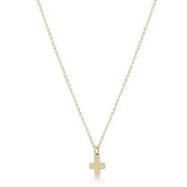 16" Signature Cross Necklace W/ Gold Charm