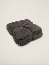 Charcoal Cozychic Ribbed Throw Blanket