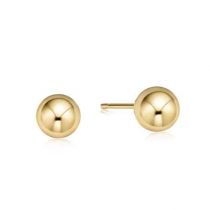 Gold Classic 8mm Ball Stud Earrings