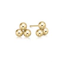 Classic Cluster Stud Earrings - 6mm Gold