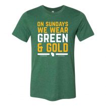 On Sundays We Wear Green & Gold Unisex Tee