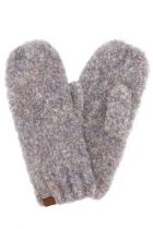 Grey Boucle Mittens