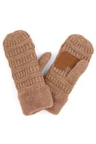 Taupe Alpine Cable Mittens