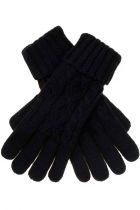 Black Cable Cuff Gloves