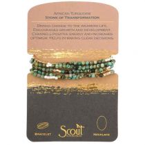 Adrican Turquoise Stone Of Transformation Wrap Bracelet