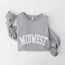 Midwest Heather Grey Graphic Sweatshirt