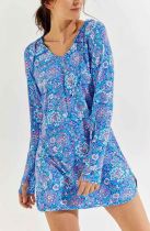 Seacoast Blue Spring Floral Cover Up