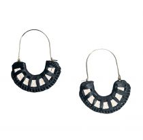 Black Raffia Dangle Earrings