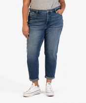 Plus Rachael Mom Jeans Fab Ab With Roll Up Cuff