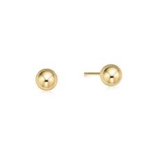 Gold Classic 6mm Ball Stud Earrings