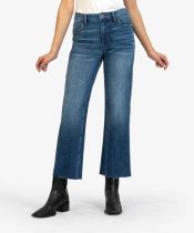 Kelsey Royal High Rise Ankle Flare Jeans With Nest Leg