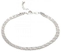 Silver 3 Chain Anklet