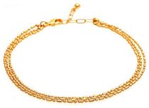 Gold 3 Chain Anklet