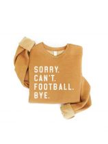 Gold Sorry I Can't Football Graphic Sweatshirt