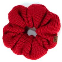 Red Sweater Knit Schrunchie