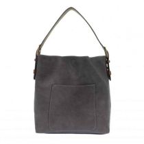 Slate Blue Hobo With Coffee Handle Handbag