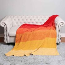 Red Multi Stripe Luxe Throw Blanket