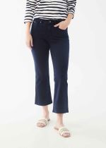 Navy Olivia Boot Crop Euro Twill Jeans