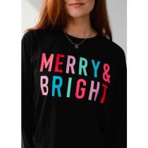 Merry & Bright Graphic Crew Sweatshirt