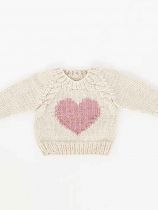 Sweetheart Hand-Knit Crew Sweater