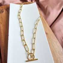 Gold Chunky 20" Paper Clip Chain