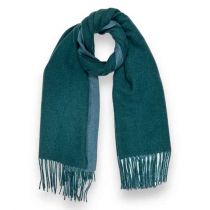 Teal Two Tone Reversible Luxe Scarf
