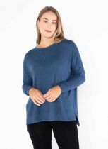 Sea Blue Cozy Relaxed Fit Top