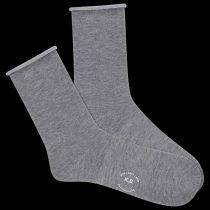 Charcoal Modal Solid Roll Top Crew Socks