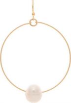 Gold Fresh Water Pearl Circle Earrings