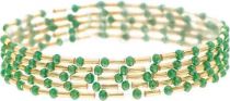 Gold & Green Bead Bracelet Set