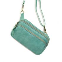 Turquoise Kylie Double Zip Sling/Belt Bag