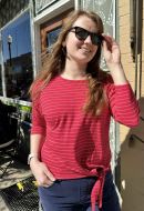 Eliza Red Stripe Knit Top