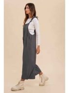 Charcoal Relaxed Fit Bib Jumpsuit
