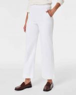Bright White Stretch Twill Cropped Pant
