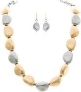 Two Tone Pebble Bead Necklace